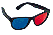 Plastic 3D glasses