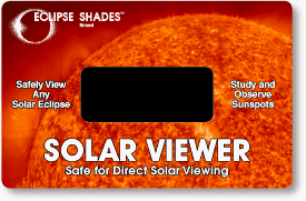 Total Solar Eclipse, Eclipse Shades, Eclipse Shade Plus, Sun Spotters, Solar Viewing Glasses, Sun Spots, Lunettes, Safe Solar Viewers, Solar Viewers, Solar Filters, Safe Solar Viewing, Eclipse Safety, African Eclipse, Eclipse 2001, Lunar Eclipse, Christmas Eclipse, H-Alpha, Solar Flares, Solar Prominence, Black Polymer, Aluminized Polyester